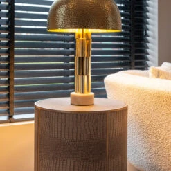 Bijzettafel Slangenleer Met Goud -Zuiver Verkoop 7531 4