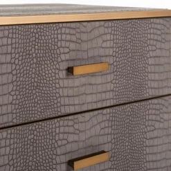 Nachtkastje Slangenleer Met Goud -Zuiver Verkoop 7534 5