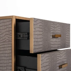 Nachtkastje Slangenleer Met Goud -Zuiver Verkoop 7534 6