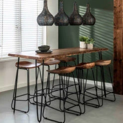 Acaciahouten Boomstam Bartafel