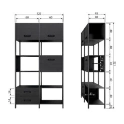 BePureHome Moderne Vakkenkast Mat Zwart -Zuiver Verkoop bepure legacy moderne vakkenkast mat zwart 09