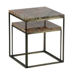 BePureHome Bijzettafels Marmer Antique Brass