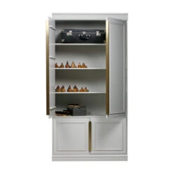 BePureHome Opbergkast Met Lambrisering -Zuiver Verkoop bepure organize witte bergkast met legplanken 06 1