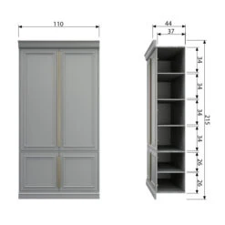BePureHome Opbergkast Met Lambrisering -Zuiver Verkoop bepure organize witte bergkast met legplanken 10