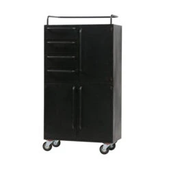 BePureHome Zwarte Kast Op Wielen -Zuiver Verkoop bepurehome black beauty zwarte kast op wielen 01