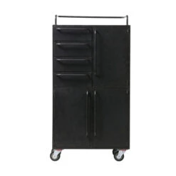 BePureHome Zwarte Kast Op Wielen -Zuiver Verkoop bepurehome black beauty zwarte kast op wielen 03