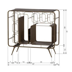 BePureHome Wijnkast Antique Brass -Zuiver Verkoop bepurehome capo wijnkast antique brass 07