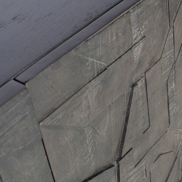 BePureHome Zwart Dressoir Houtsnijwerk 6 BePureHome Zwart Dressoir Houtsnijwerk - Afbeelding 4