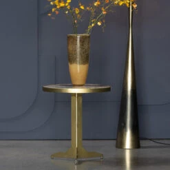 BePureHome Ronde Bijzettafel Goud En Marmer -Zuiver Verkoop bepurehome cute ronde bijzettafel goud en marmer 06