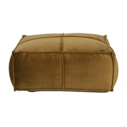 BePureHome Gele Fluwelen Poef -Zuiver Verkoop bepurehome honey gele fluwelen poef 01