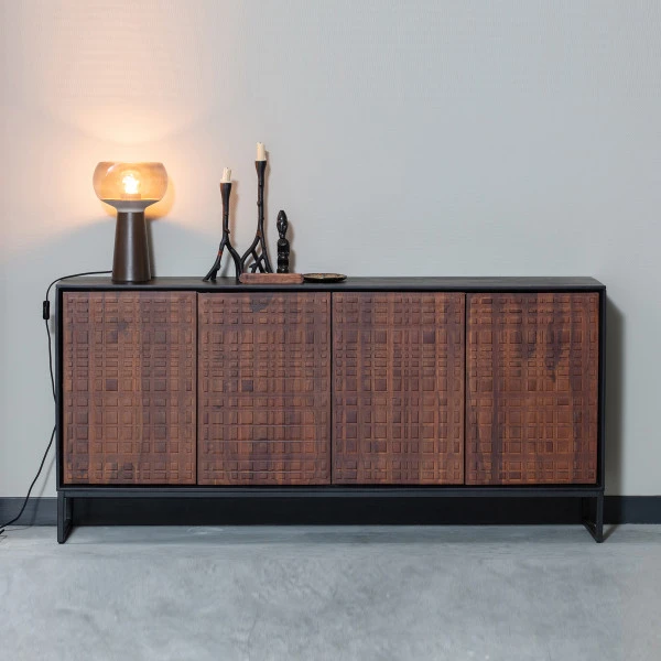 BePureHome Dressoir Walnoot En Zwart 3 BePureHome Dressoir Walnoot En Zwart