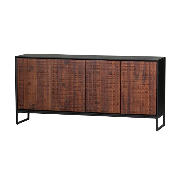 BePureHome Dressoir Walnoot En Zwart 6 BePureHome Dressoir Walnoot En Zwart - Afbeelding 4