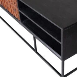 BePureHome Tv-meubel Zwart Met Walnoot -Zuiver Verkoop bepurehome nuts zwart tv meubel walnoot zwart 03