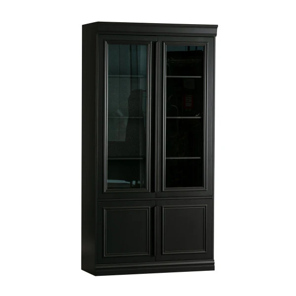 BePureHome Vitrinekast Mat Zwart 4 BePureHome Vitrinekast Mat Zwart - Afbeelding 2