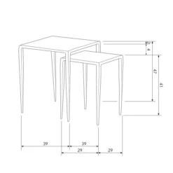 BePureHome Bijzettafelset Metaal Zink -Zuiver Verkoop bepurehome punk bijzettafelset metaal zink 06