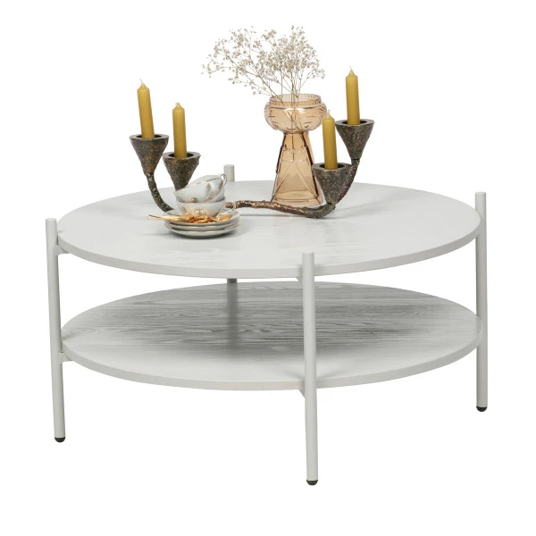 BePureHome Witte Salontafel Rond 6 BePureHome Witte Salontafel Rond - Afbeelding 4