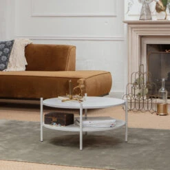 BePureHome Witte Salontafel Rond 10 BePureHome Witte Salontafel Rond -Zuiver Verkoop bepurehome tender witte salontafel rond 03