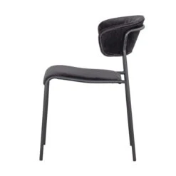 BePureHome Eetkamerstoel Zwart Fluweel -Zuiver Verkoop bepurehome twitch eetkamerstoel zwart fluweel 04