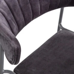 BePureHome Eetkamerstoel Zwart Fluweel -Zuiver Verkoop bepurehome twitch eetkamerstoel zwart fluweel 06
