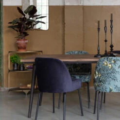 BePureHome Fluwelen Eetkamerstoel Patroon -Zuiver Verkoop bepurehome vogue fluwelen eetkamerstoel poppy 05