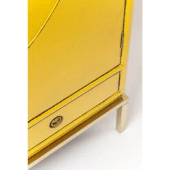 Gele Design Kast Met Goud -Zuiver Verkoop bewerkt kare 82772 04