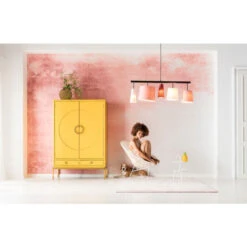 Gele Design Kast Met Goud -Zuiver Verkoop bewerkt kare 82772 05