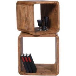 Set Van 2 Vierkante Bijzettafels -Zuiver Verkoop bijzettafel hout authentico cube kare design 03 800x800 1