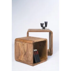 Set Van 2 Vierkante Bijzettafels -Zuiver Verkoop bijzettafel hout authentico cube kare design 04 800x800 1