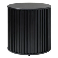 Bijzettafel Zwart Rond