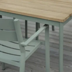 Brafab Grote Tuintafel Teak Hout -Zuiver Verkoop brafab nox grote tuintafel teak en groen alu 03 1