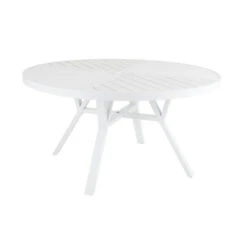 Brafab Ronde Tuintafel Wit Aluminium