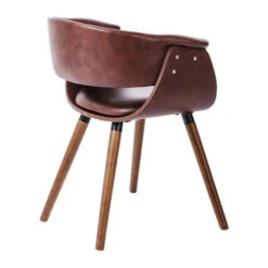 Bruine Leren Stoel -Zuiver Verkoop bruine leren stoel kare design monaco 03