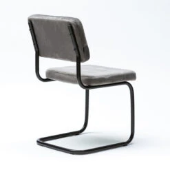 Buisframe Stoel -Zuiver Verkoop buisframe stoel velvet grijs bodio kos 04 1