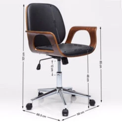 Bureaustoel Walnoot -Zuiver Verkoop bureaustoel walnoot patron 6