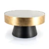 Ronde Salontafel Zwart Met Goud