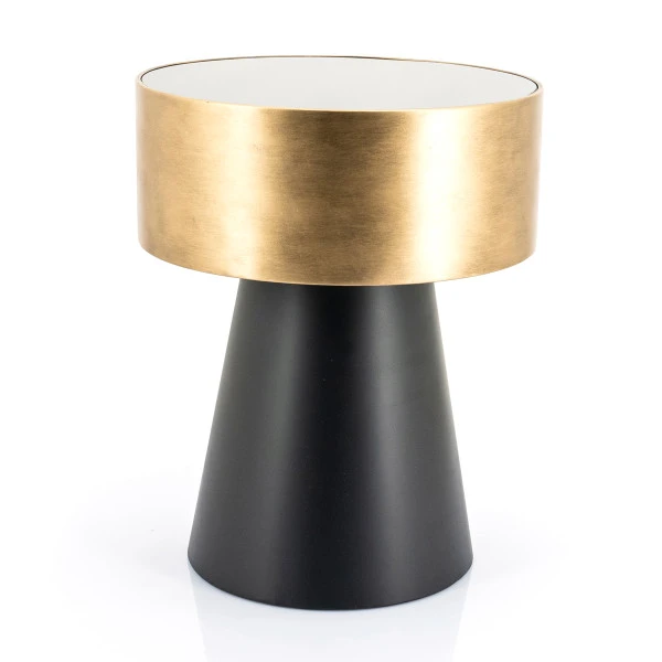 Ronde Bijzettafel Zwart Met Goud 3 Ronde Bijzettafel Zwart Met Goud