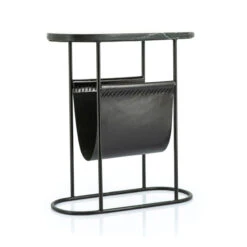 Ovale Bijzettafel Zwart Marmer -Zuiver Verkoop by boo daily ovale bijzettafel zwart marmer 03