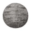 Ronde Vloerkleed Zwart Hoogpolig