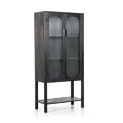 Zwarte Kast Met Ribbelglas -Zuiver Verkoop by boo eden zwarte kast met ribbelglas 03