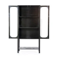 Zwarte Kast Met Ribbelglas -Zuiver Verkoop by boo eden zwarte kast met ribbelglas 04
