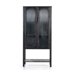 Zwarte Kast Met Ribbelglas -Zuiver Verkoop by boo eden zwarte kast met ribbelglas 05