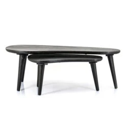 Organische Salontafel Set Zwart -Zuiver Verkoop by boo guus organische salontafel set zwart 01