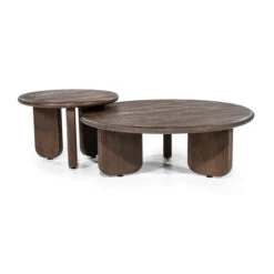 Houten Salontafel Rond -Zuiver Verkoop by boo odin houten salontafel rond 02 1