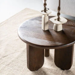 Houten Salontafel Rond -Zuiver Verkoop by boo odin houten salontafel rond bruin 06