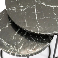 Ronde Salontafels Van Zwart Marmer -Zuiver Verkoop by boo romeo ronde salontafels van zwart marmer 02