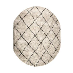 Ovaal Vloerkleed Ruitpatroon