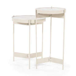 Ronde Bijzettafels Beige