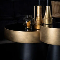 Ronde Bijzettafel Zwart Met Goud 9 Ronde Bijzettafel Zwart Met Goud -Zuiver Verkoop by boo bunga ronde bijzettafel zwart goud 01