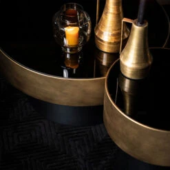 Ronde Bijzettafel Zwart Met Goud 11 Ronde Bijzettafel Zwart Met Goud -Zuiver Verkoop by boo bunga ronde bijzettafel zwart goud 04