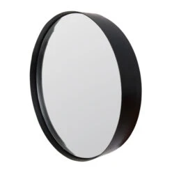 Ronde Spiegel Van Zwart Metaal -Zuiver Verkoop cira raj ronde spiegel van zwart metaal 03